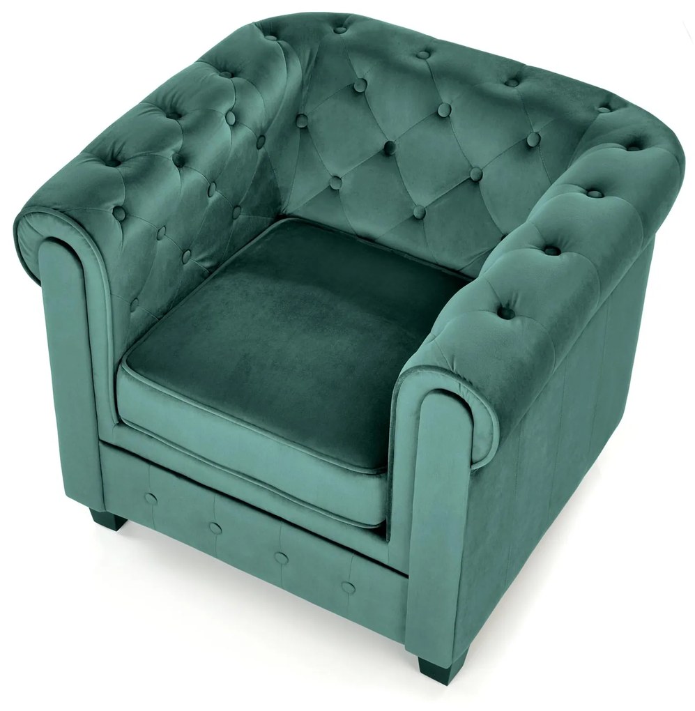 ERIKSEN  leisure armchair dark green / black DIOMMI V-CH-ERIKSEN-FOT-C.ZIELONY