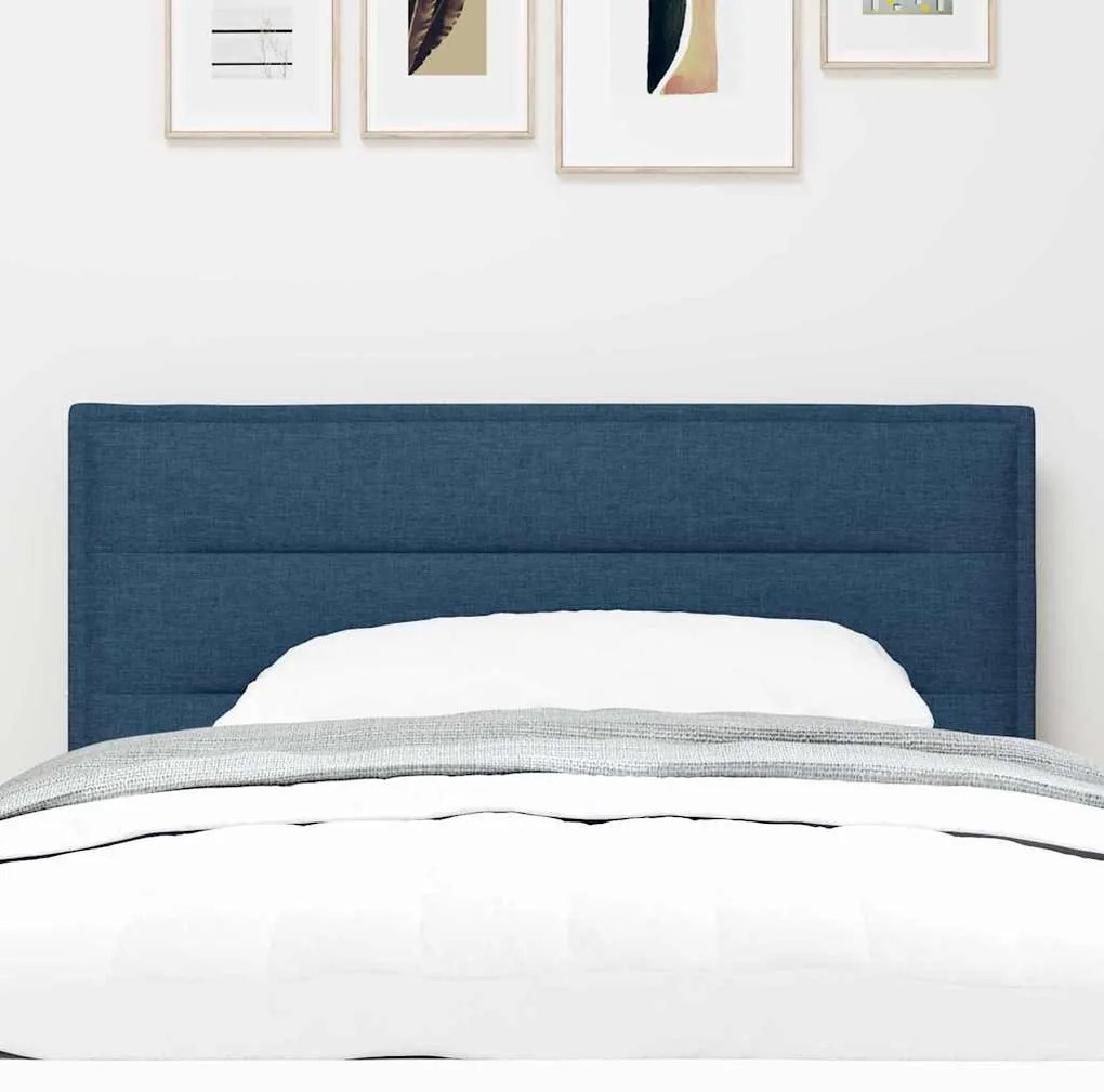 vidaXL LED κεφαλάρι με φώτα λωρίδας LED Επιτοίχιο Μπλε 90 cm ύφασμα