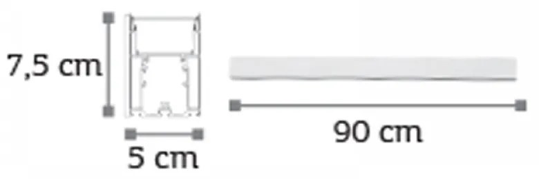 InLight Κρεμαστό φωτιστικό LED 30W 3CCT (By Switch) από αλουμίνιο σε λευκή απόχρωση D:90cm (6072-90-WH)