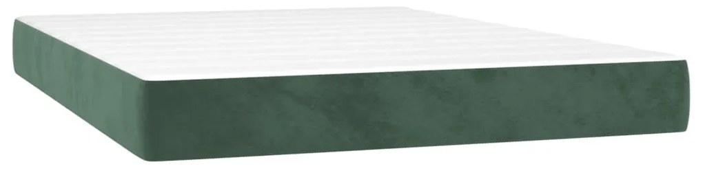 ΚΡΕΒΑΤΙ BOXSPRING ΜΕ ΣΤΡΩΜΑ ΣΚΟΥΡΟ ΠΡΑΣΙΝΟ 140X200ΕΚ. ΒΕΛΟΥΔΙΝΟ 3130904