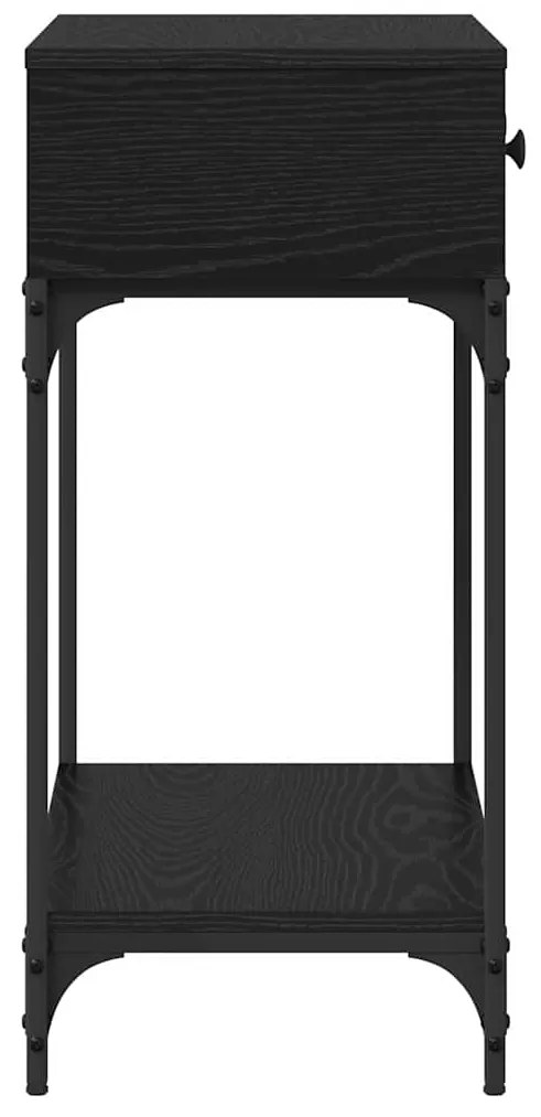 vidaXL Τραπέζι κονσόλας με συρτάρι Μαύρη δρυς 75 x 34.5 x 75 εκ