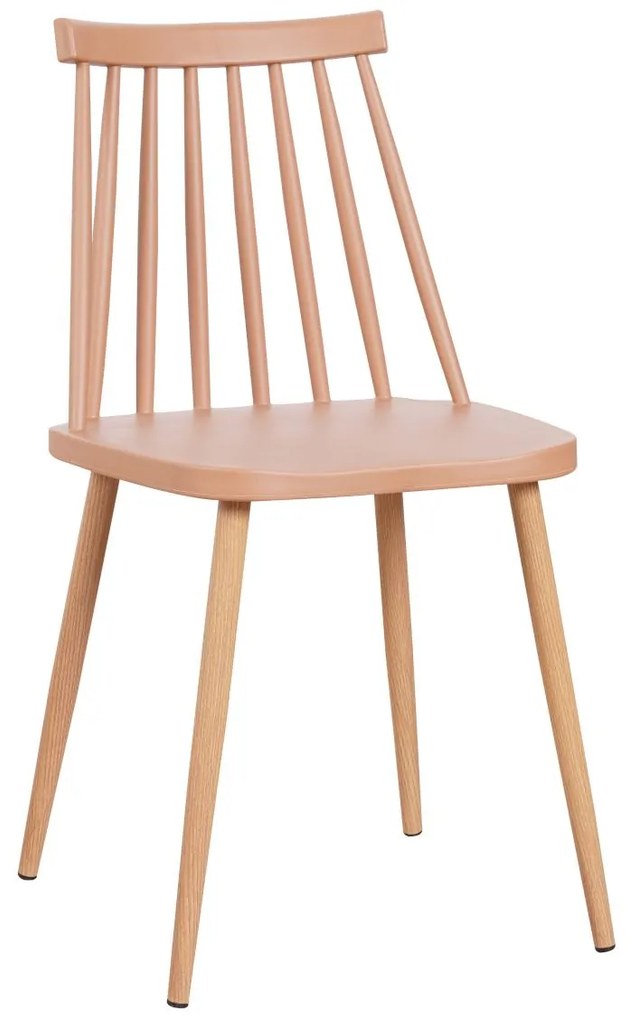 Καρέκλα ArteLibre CYGNET Cappuccino PP/Μέταλλο 42x46x80cm-14600003