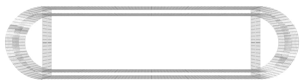 Συρματοκιβώτιο-Γλάστρα Υπερυψωμένη 400x100x100 εκ Γαλβ. Ατσάλι - Ασήμι