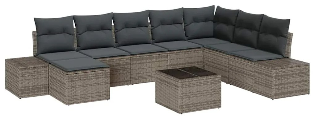 vidaXL Σετ Καναπέ Κήπου 9 pcs 319 x 209 x 85 εκ. Πολυ ράταν