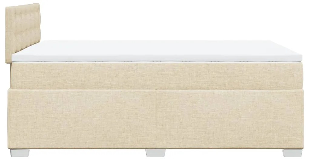 ΚΡΕΒΑΤΙ BOXSPRING ΜΕ ΣΤΡΩΜΑ ΚΡΕΜ 120X190 ΕΚ. ΥΦΑΣΜΑΤΙΝΟ 3285846