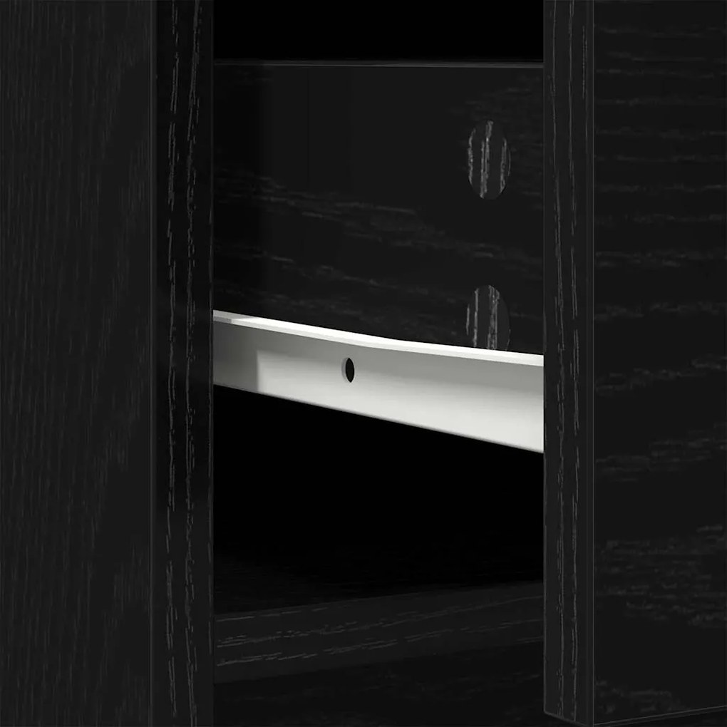 Συρταριέρα με Συρτάρια και Πόρτες Μαύρη βελανιδιά 73x31x90 εκ 861851