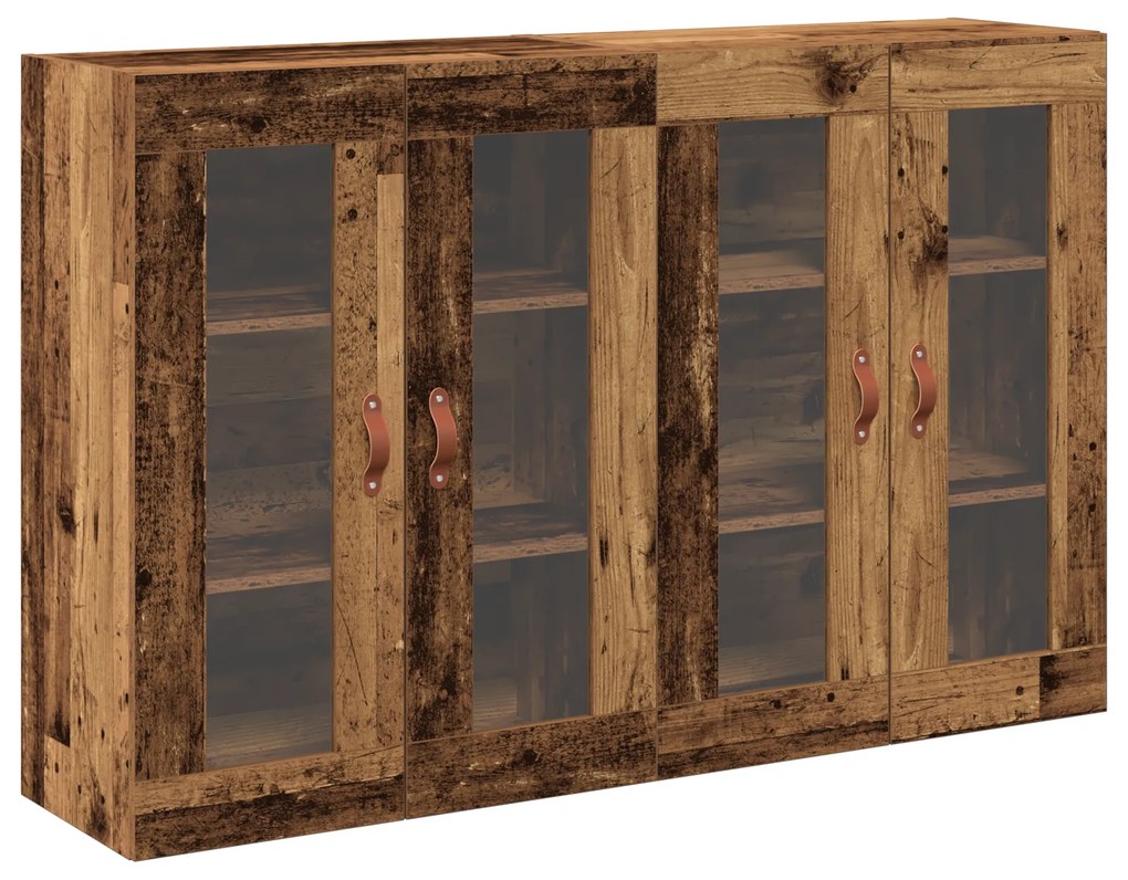 vidaXL Ντουλάπες τοίχου  2 τεμ. παλιού ξύλου, 69.5x34x90 εκ. από ξύλο.