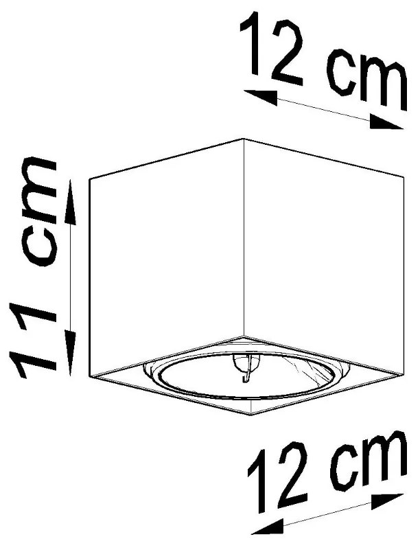 Sollux Φωτιστικό οροφής Blake 1,αλουμίνιο,1xGU10/40w,γκρί