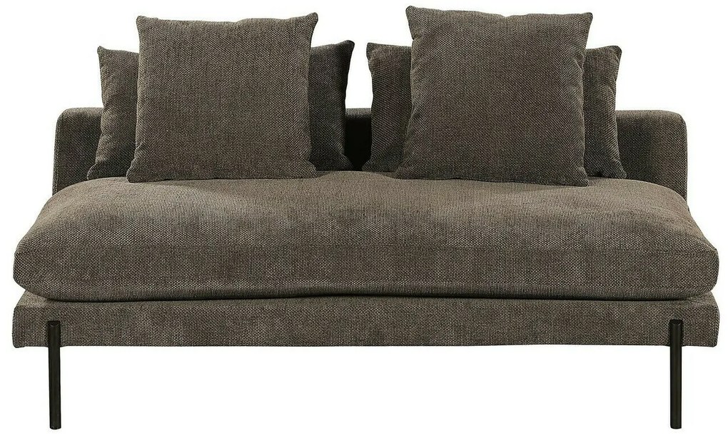 Ανάκλινδρο Riverton 696, Καφέ, 80x93x152cm, Ταπισερί, Πόδια: Μεταλλικά | Epipla1.gr