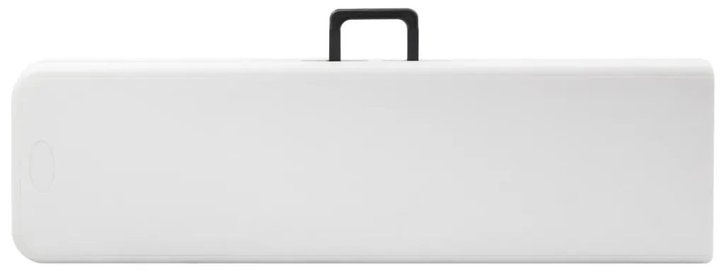 vidaXL Παγκάκια Κήπου Πτυσσόμενα 2 τεμ. Λευκά 180 εκ. από HDPE