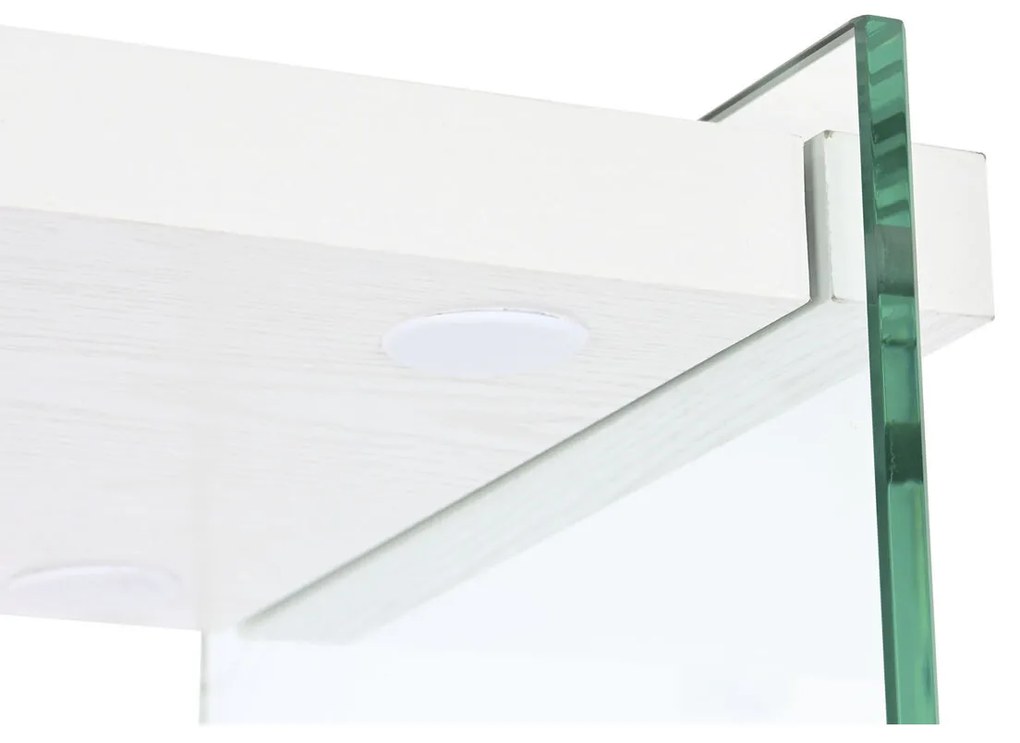 Ράφια DKD Home Decor Λευκό Διαφανές Κρυστάλλινο Ξύλο MDF 90 x 35 x 180 cm (1)