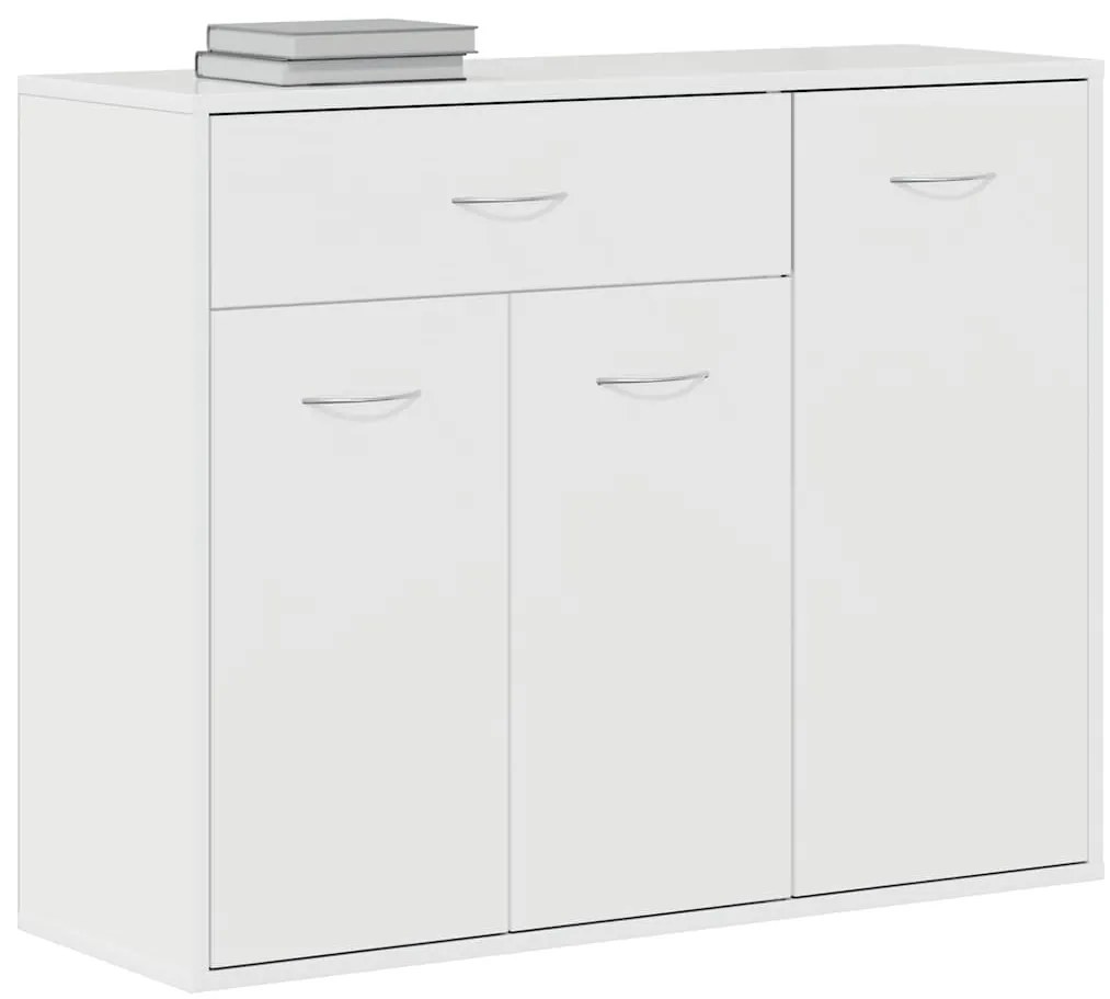 vidaXL Μπουφές Γυαλιστερό Λευκό 88 x 30 x 70 εκ. από Επεξ. Ξύλο