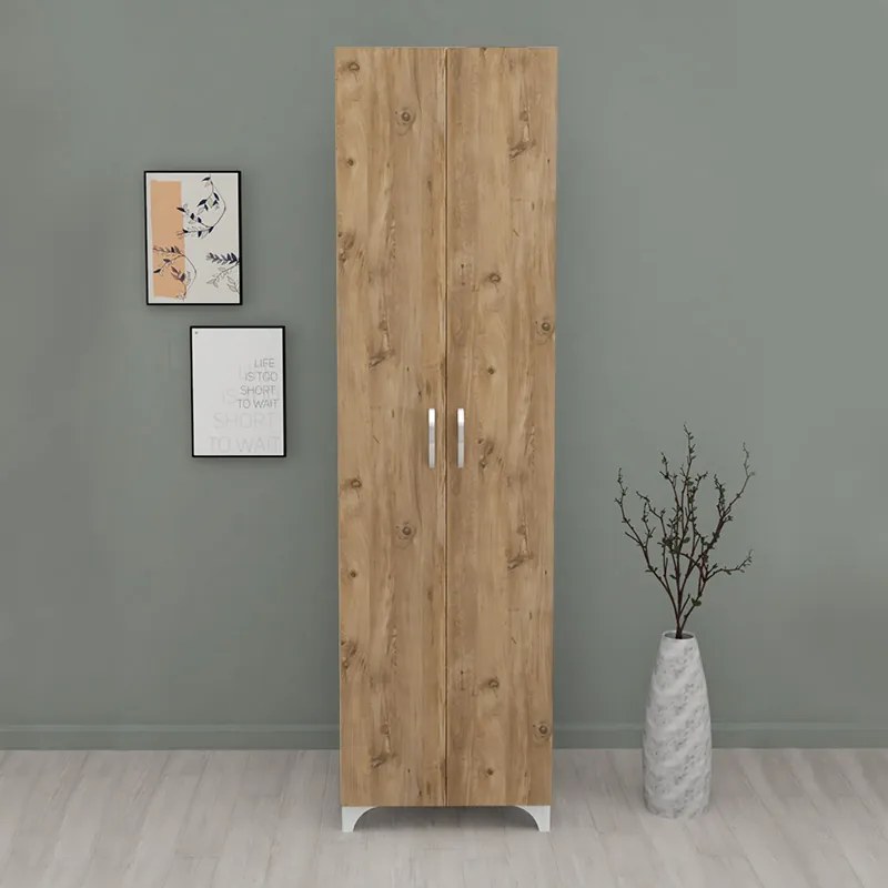 Ντουλάπα - Παπουτσοθήκη Lilly Megapap χρώμα pine oak 49x32x178εκ.