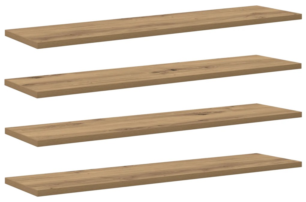 vidaXL Δίσκος Βιβλιοθήκης 4 pcs Καφέ 100 x 40 x 1.5 εκ. Μοριοσανίδα