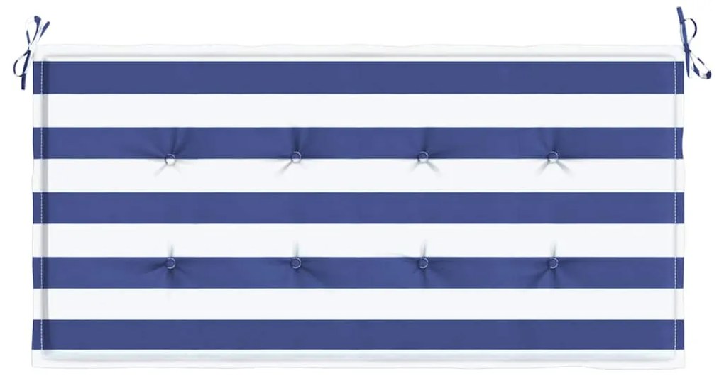 vidaXL Μαξιλάρι Πάγκου Κήπου Μπλε&Λευκό Ριγέ 100x50x4 εκ Ύφασμα Oxford