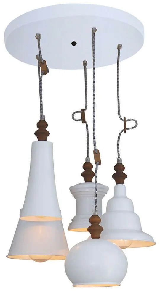 Φωτιστικό Οροφής Trixy HL-052S-5P 77-2748 45x45x110cm 5xE27 60W White-Brown Homelighting