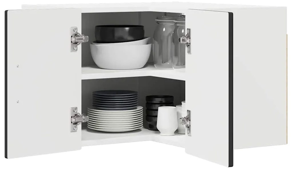 vidaXL Ντουλάπα Κουζίνας Μαύρο 57 x 57 x 40 εκ. Επεξεργασμένο ξύλο