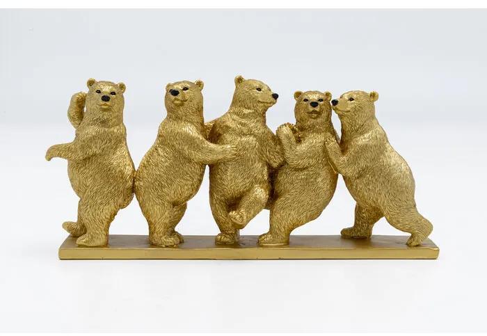 Διακοσμητικό Αρκούδες που Χορεύουν Χρυσό 30x7,5x14 εκ - Χρυσό