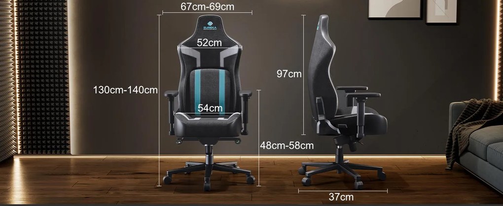 Gaming Καρέκλα Eureka Ergonomic GC08-Kokkino