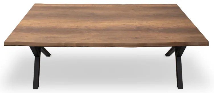 Τραπέζι Walter Megapap Mdf - μεταλλικό χρώμα καρυδί 160x80x75εκ.
