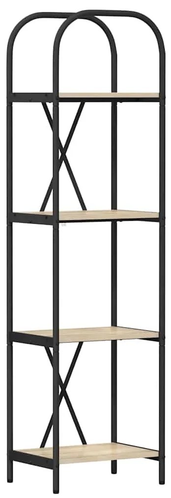 vidaXL Ράφι Βιβλίων Sonoma Δρυς 40 x 30 x 146 εκ Επεξεργασμένο ξύλο
