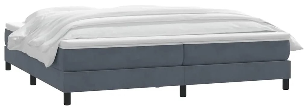 BOX SPRING ΚΡΕΒΑΤΙ ΜΕ ΣΤΡΩΜΑ ΣΚΟΥΡΟ ΓΚΡΙ 180X220 ΕΚ. ΒΕΛΟΥΔΙΝΟ 3315982