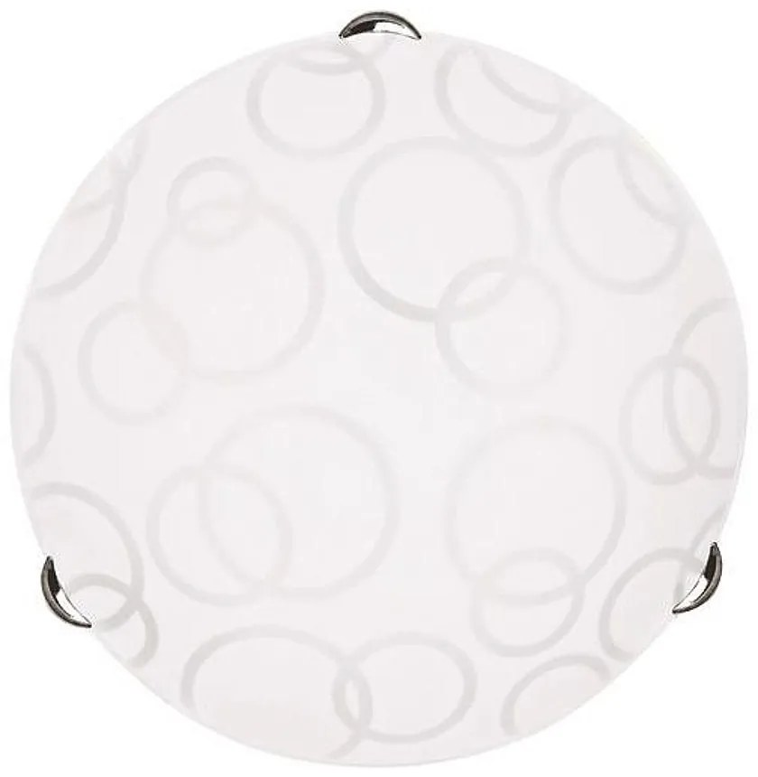 Πλαφονιέρα Τοίχου "LEIA" 1xE27 Λευκό/Νίκελ EUROLAMP 145-22401