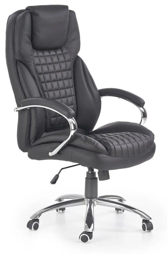 Καρέκλα γραφείου Houston 1387, Μαύρο, 116x67x76cm, Με μπράτσα, Με ρόδες, Μηχανισμός καρέκλας: Κλίση