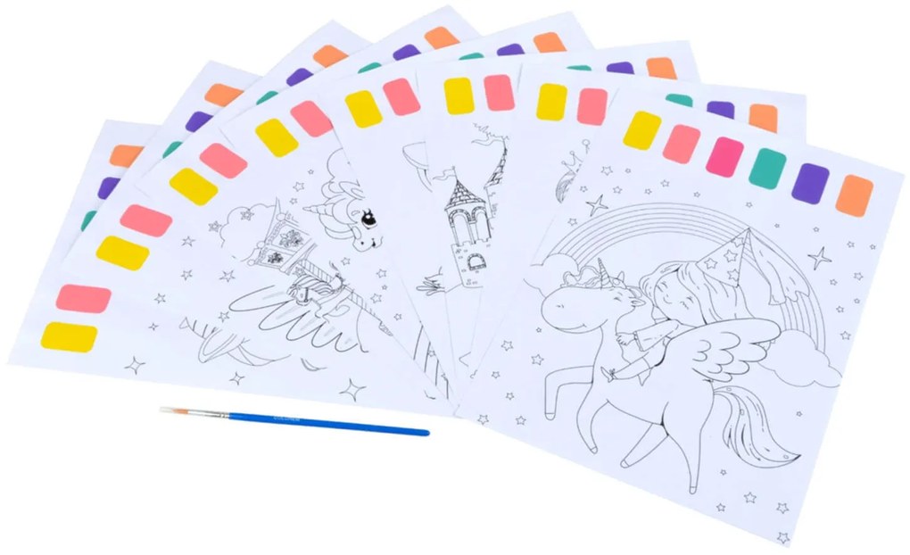 Σετ Μαγικής Ζωγραφικής Πριγκίπισσα Colorem με διαστάσεις 21x28.5cm - Περιλαμβάνονται πινέλο και χρώματα άνω - Ηλικίες 6 ετών και - 8 τεμάχια