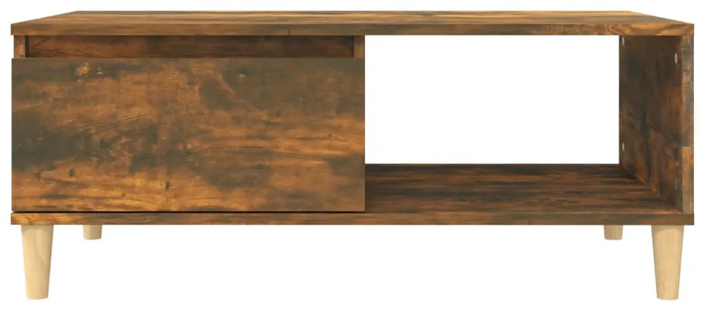 vidaXL Τραπεζάκι Σαλονιού Καπνιστή Δρυς 90x50x36,5 εκ. Επεξεργ. Ξύλο