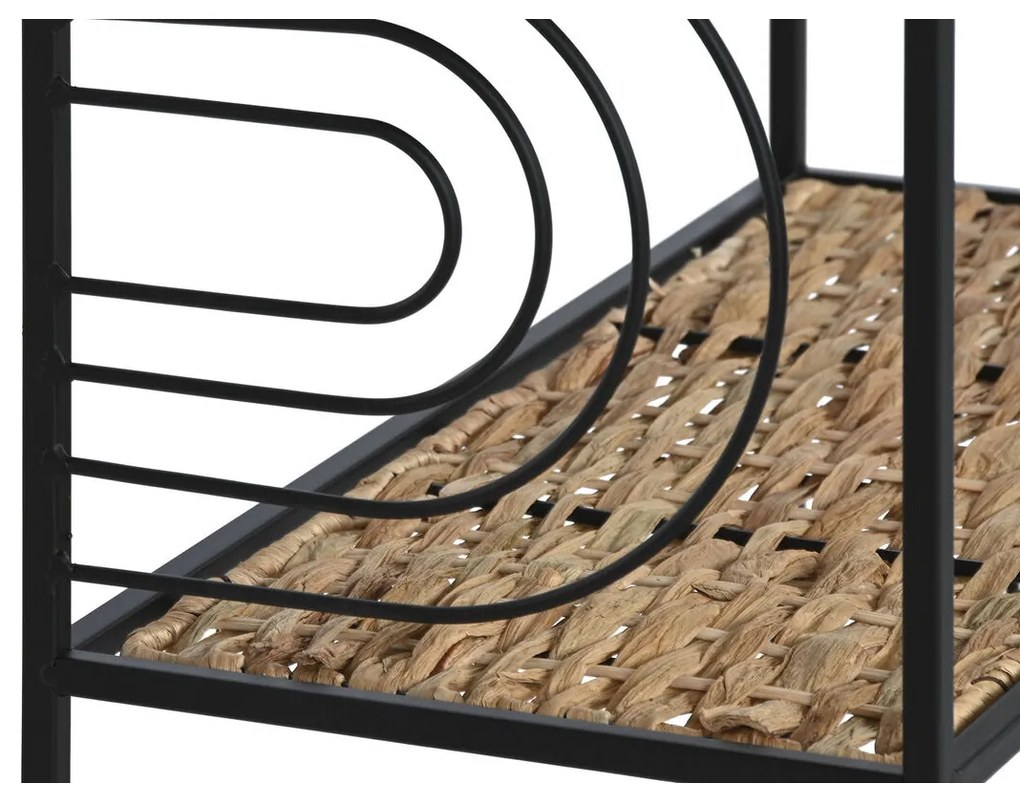 Ράφια Home ESPRIT Μαύρο Μέταλλο ίνα 50 x 25 x 88 cm