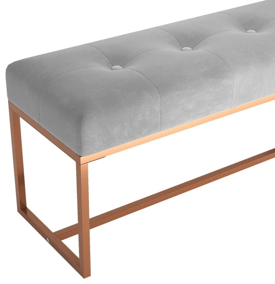 vidaXL Πάγκος Γκρι 110 x 36 x 45 εκ. Βελούδινος