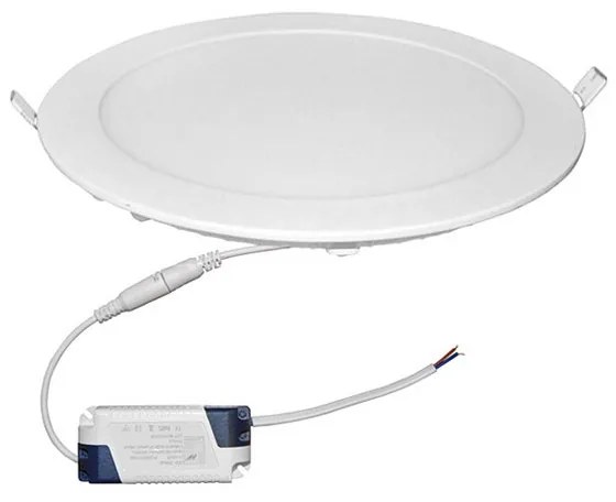 Adeleq Led Φωτιστικό Ψευδοροφής Αλουμινίου Στρογγυλό 24W 3000K 120° Λευκό D220cm 21-0251100
