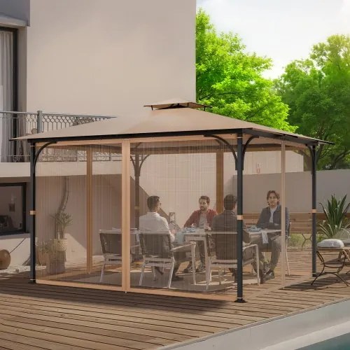 VEVOR Replacement Mesh Gazebo Netting Screen for 10x12x7.3 ft Patio, Net Only