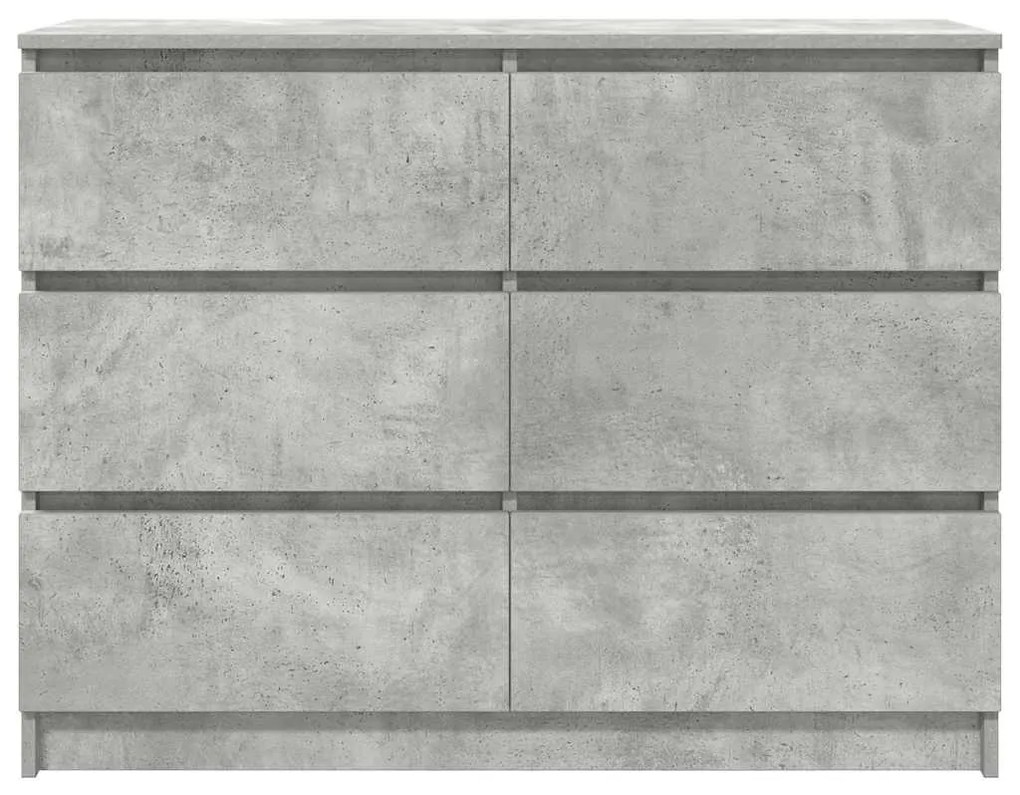 Sideboard Μπετόν Γκρι 100x35x76 cm Κατασκευασμένο ξύλο - Γκρι