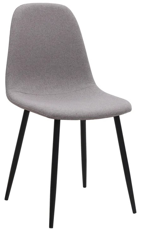 Καρέκλα τραπεζαρίας Iris Megapap ανοιχτό μπεζ ύφασμα - μεταλλικό μαύρο πόδι 43x50x85εκ.