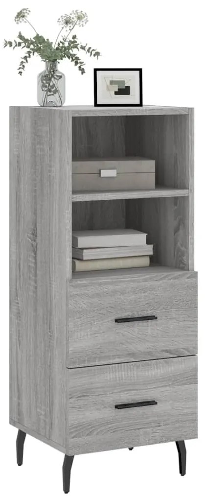 vidaXL Ντουλάπι Γκρι Sonoma 34,5x34x90 εκ. από Επεξεργασμένο Ξύλο