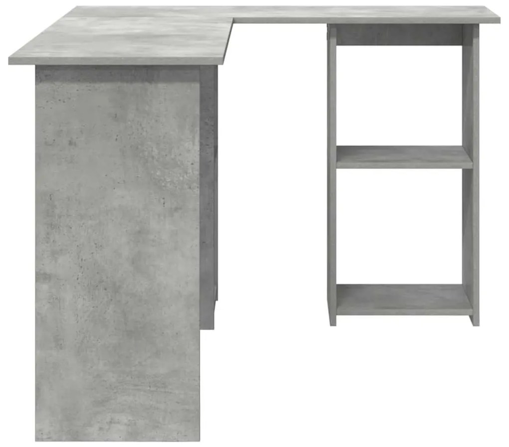 vidaXL Γραφείο Σκυρόδεμα Γκρι 142 x 102 x 73 εκ Επεξεργασμένο ξύλο