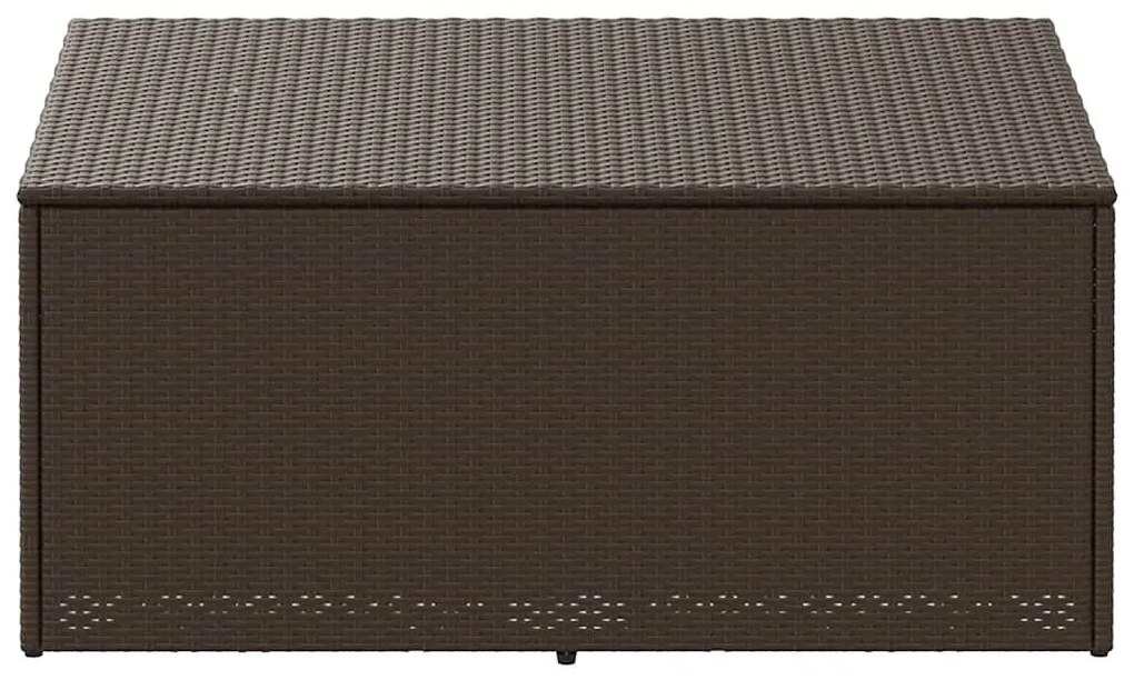 Κήπος κουτί αποθήκευσης καφέ 110x50x58 cm Poly Rattan - Καφέ