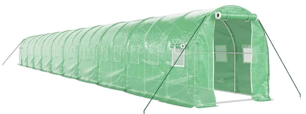 vidaXL Θερμοκήπιο με Ατσάλινο Πλαίσιο Πράσινο 40 μ² 20 x 2 x 2 μ.