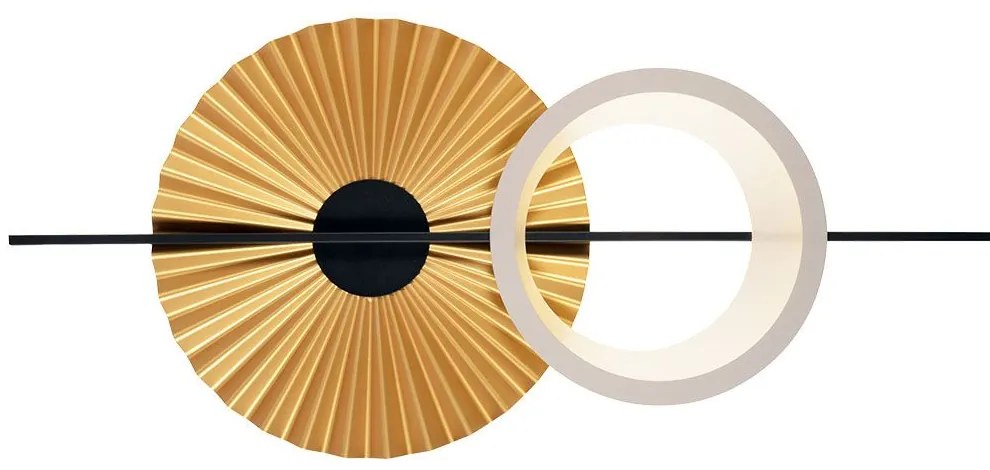 Φωτιστικό Τοίχου 01434 21W 24V LED 3000K 5450Lm 100x45cm Black-Gold Luma