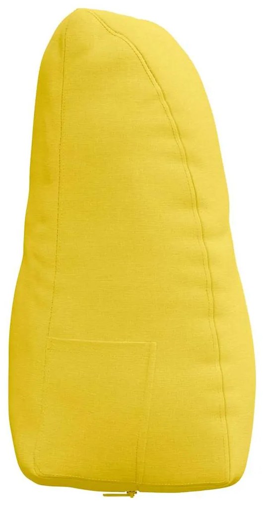 vidaXL Μαξιλάρι Πλάτης Απαλό Κίτρινο 80 x 24 x 50 εκ ύφασμα