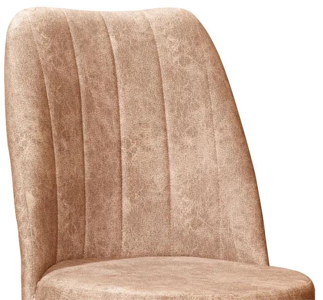 Καρέκλα Farell I pakoworld ύφασμα εκρού antique-μεταλλικό μαύρο πόδι