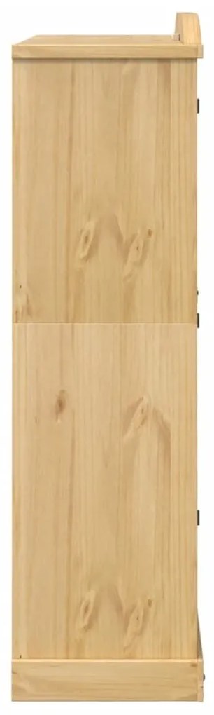Ντουλάπα Corona 151,5x52x186 εκ. από Μασίφ Ξύλο Πεύκου - Καφέ
