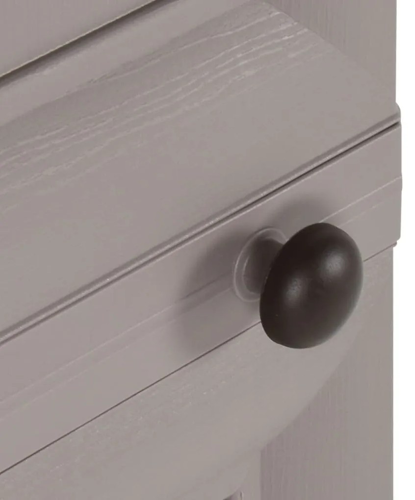 vidaXL Πλαστικό Ντουλάπι Γκρι 40 x 43 x 125 εκ. με Σχέδιο Ξύλου