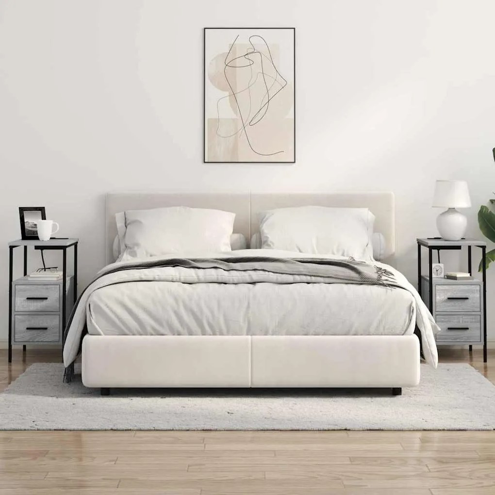 vidaXL Κομοδίνο Γκρι sonoma 30 x 48 x 61 εκ Επεξεργασμένο ξύλο