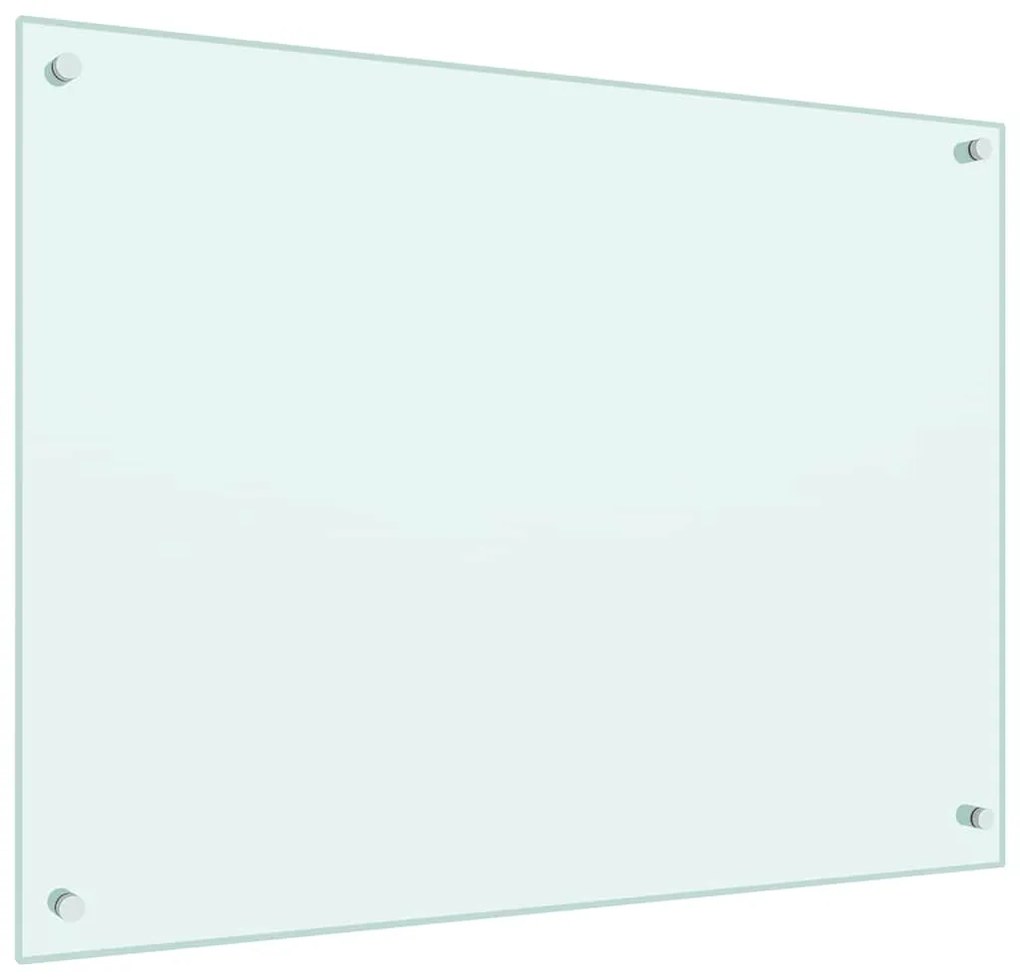 vidaXL Πλάτη Κουζίνας Λευκή 80 x 60 εκ. από Ψημένο Γυαλί