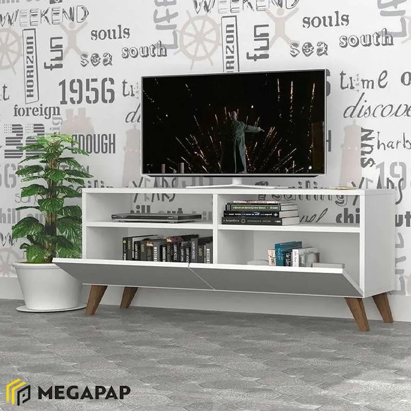 ΕΠΙΠΛΟ ΤΗΛΕΟΡΑΣΗΣ INCI MEGAPAP ΧΡΩΜΑ ΛΕΥΚΟ 120X35X50ΕΚ.
