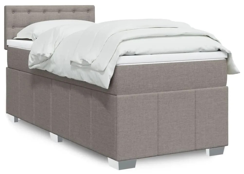 ΚΡΕΒΑΤΙ BOXSPRING ΜΕ ΣΤΡΩΜΑ TAUPE 90X190 ΕΚ.ΥΦΑΣΜΑΤΙΝΟ 3286941