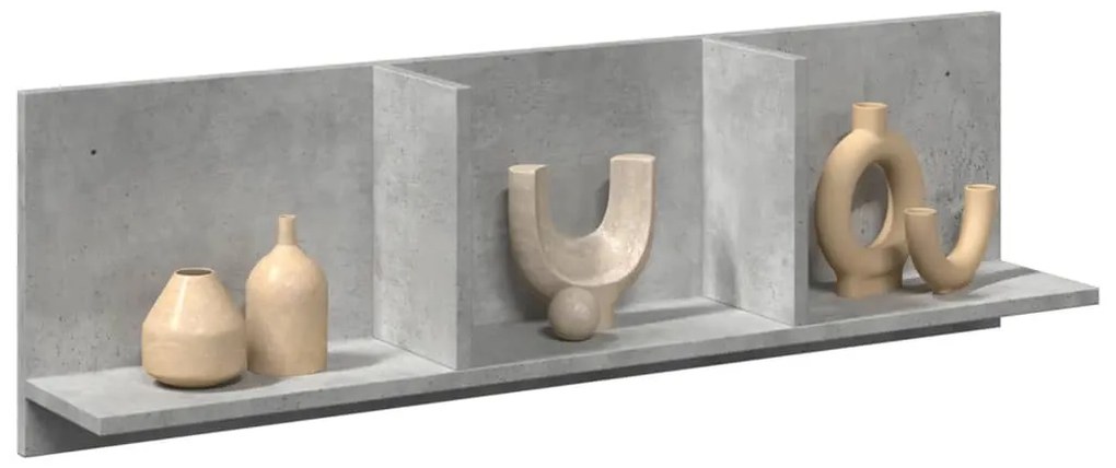 vidaXL Ντουλάπι Τοίχου Γκρι Σκυρ. 100x16,5x30 εκ. Επεξεργασμένο Ξύλο